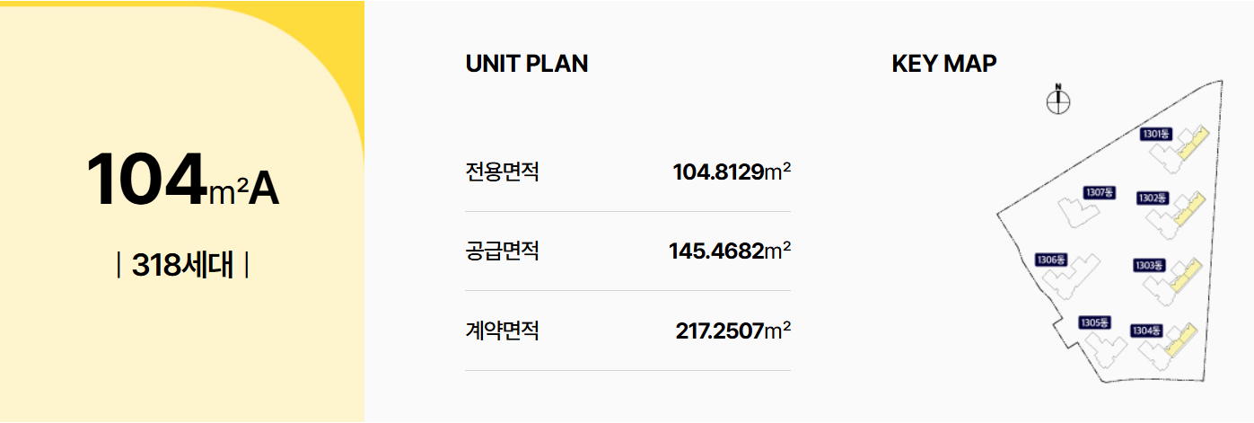 더샵 오산역아크시티 - 유니트 104㎡ 개요