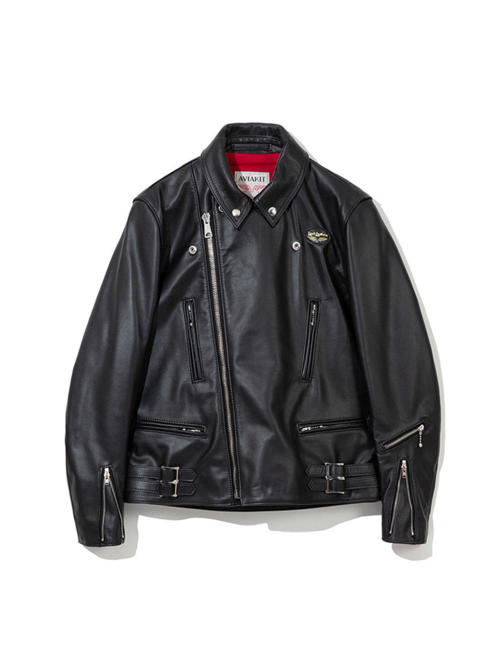 391 Lightning Jacket / Regular Fit / Red Cotton / Black : HIDE/AND/RIDE