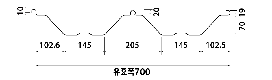 엠스틸 KR-700 단면도