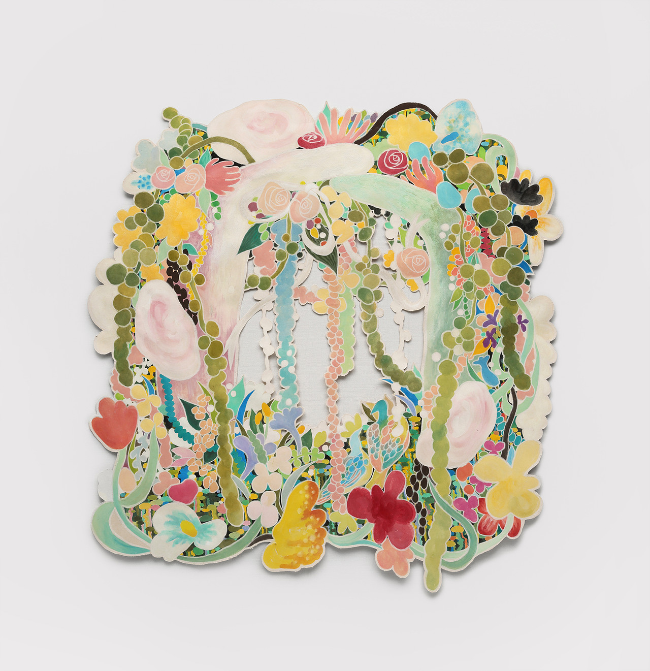 〈두 숲의 언약〉, 2026, 장지에 채색, 130 × 130 cm