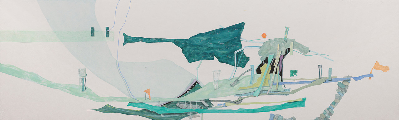 〈314010〉 2024, 한지에 채색, 123 × 37 cm