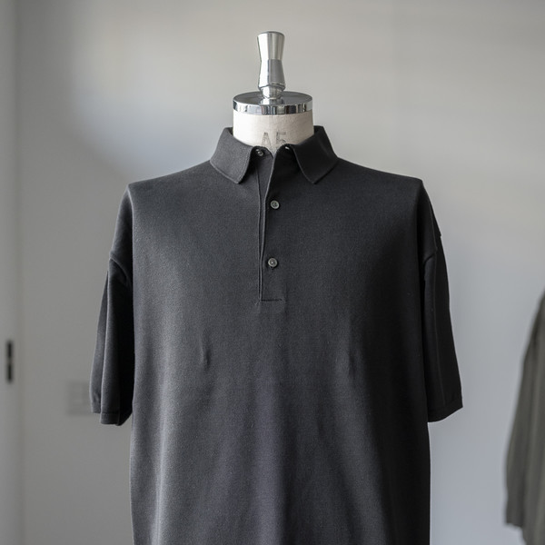 トップス PORTER CLASSIC SEA  COTTON POLO Porter Classic [포터 클래식] - H/W Sea Island Cotton Knit Polo