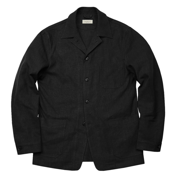 8s Linen French Work Jacket (Black) : 솔티 공식 온라인스토어