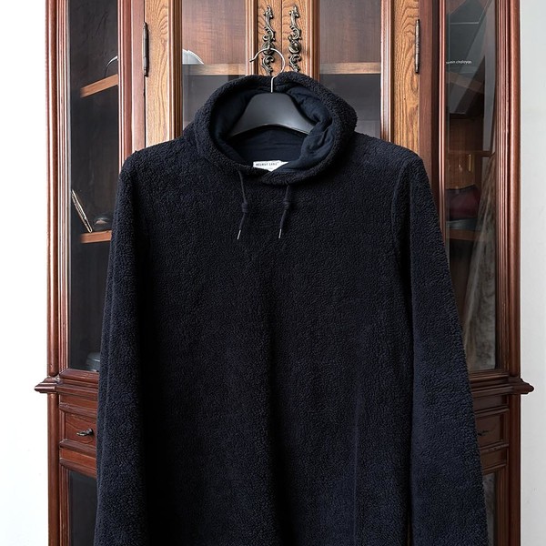 HELMUT LANG 1998 Archive Textured Fleece Hoodie [L] : TAAU