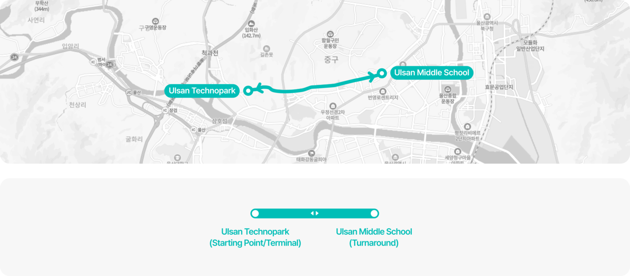 Autonomous B1 Route map