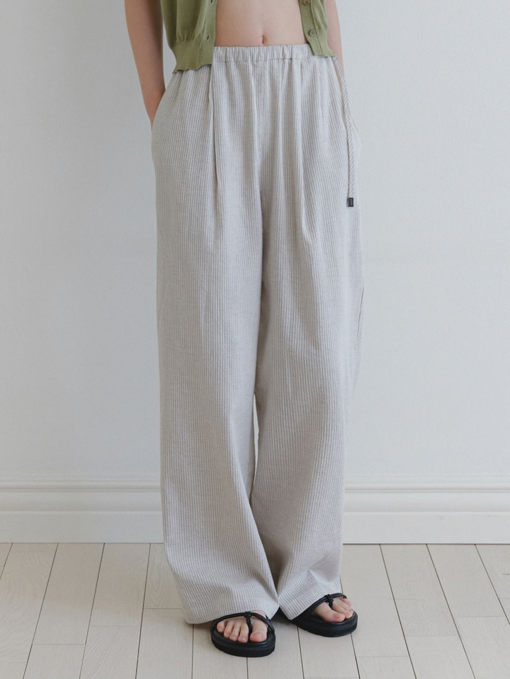 Summer stripe string pants_2colors : URAGO