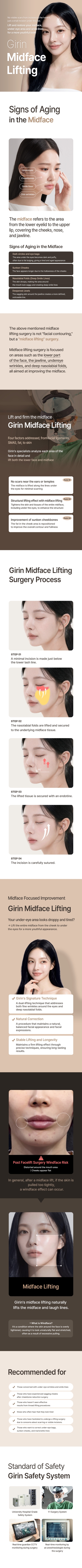 Midface lifting, anti aging, facelift, girin plastic surgery, gangnam, seoul, south korea, smile lines, sagging skin, wrinkles