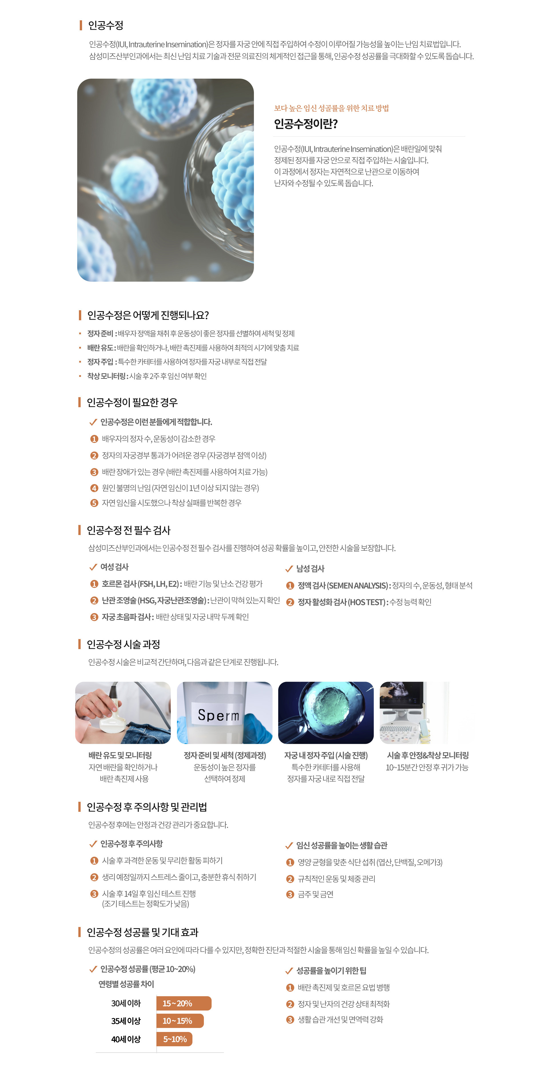 삼성미즈산부인과 인공수정 IUI 치료 안내 이미지