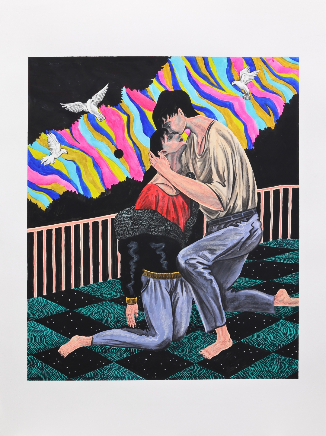 〈이별〉, 2025, 종이에 혼합재료, 76.7 x 56.7cm