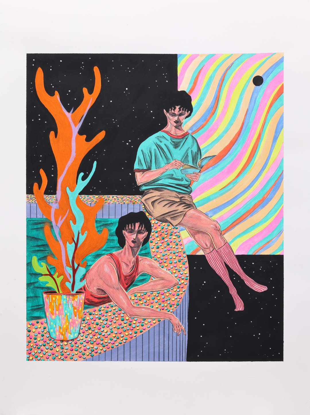 〈너의 자유〉, 2025, 종이에 혼합재료, 76.7 x 56.7cm