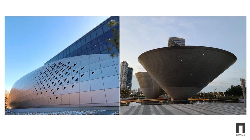 아노다이징 금속 패널 비정형 시공 사례