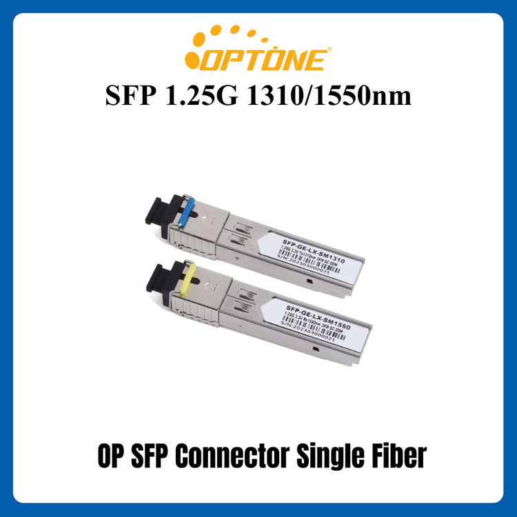 Optone OP SFP 1.25G,single mode 1310/1550nm CONNECTOR – SINGLE FIBER