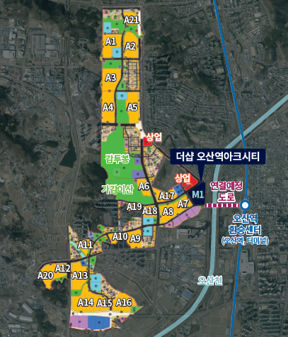 더샵 오산역아크시티 입지환경 - 세교2지구 개발계획도