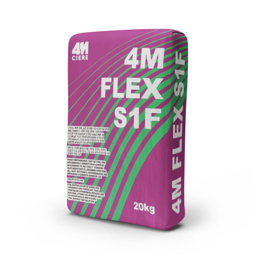 4M FLEX S1F, 타일 접착제, 실내 타일 접착제, 실외 타일 접착제, 바닥 타일 접착제, 벽 타일 접착제, 수영장 타일 접착제, 박판 타일 접착제