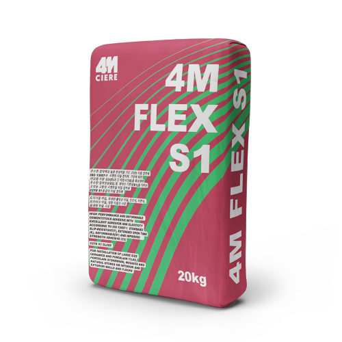4M FLEX S1, 난방 바닥 타일 접착제, 실내 타일 접착제, 실외 타일 접착제, 수영장 타일 접착제