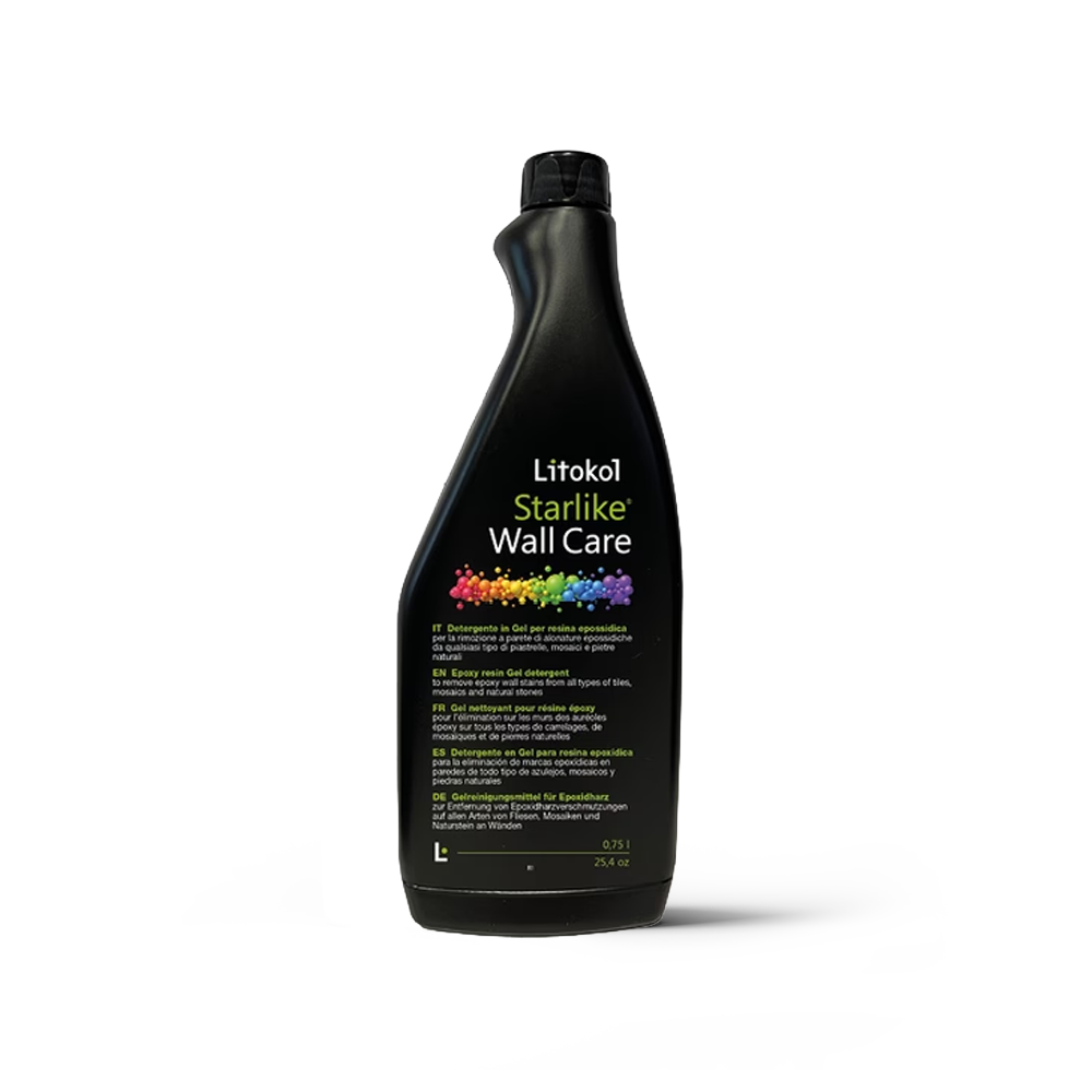 Litokol Starlike® Wall Care, 벽면 전용 에폭시 클리너, 벽면 에폭시 잔여물 제거제, 에폭시 얼룩 제거제, 헤이즈 제거제, 욕실 에폭시 클리너, 주방 에폭시 클리너, 모자이크 벽 에폭시 클리너 