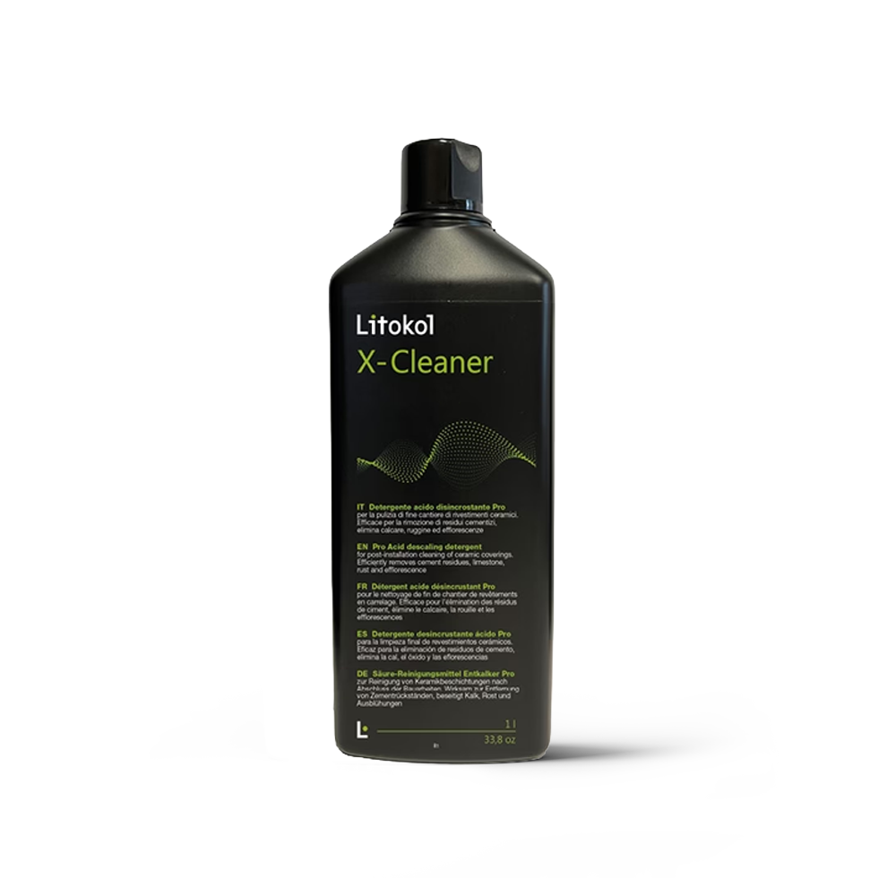 Litokol X-Cleaner, 프로 산성 클리너, 타일 마감 산성 클리너, 시멘트 줄눈 마감 산성 클리너, 백화 제거 산성 클리너, 욕실 석회 산성 클리너