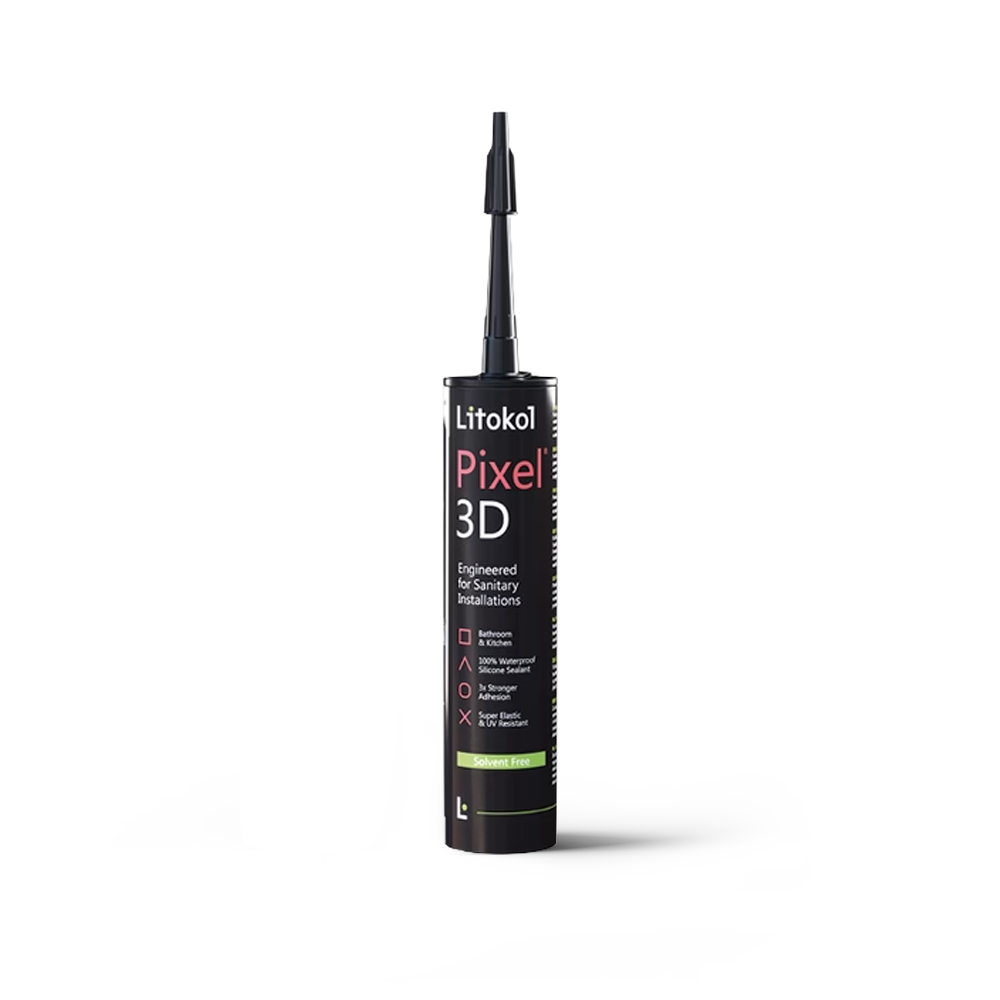 Litokol Pixel® 3D, 실리콘 실란트, 욕실 코너 실란트, 사워부스 실란트, 세면대 실란트, 욕조 실란트, 싱크대 실란트, 장호 실란트, 프레임 실란트, 수영장 실란트, 외부 조인트 실란트