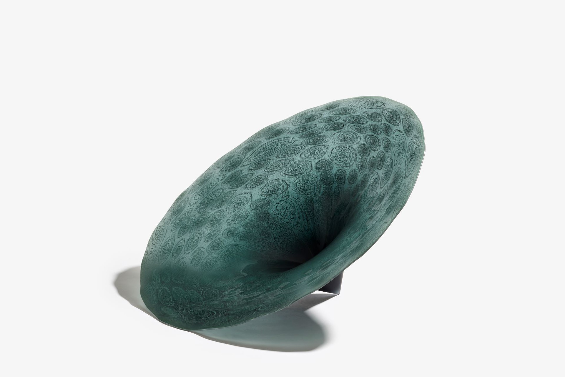 Halo Star (Green) 빛의 고리를 두른 별 / 2026 / Blown, sandblasted and acid polished glass / h42 x w54 x 44d cm