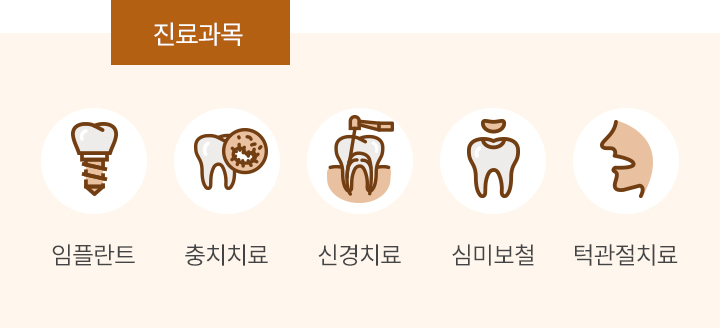 수락산역 연세더튼튼치과의 진료과목