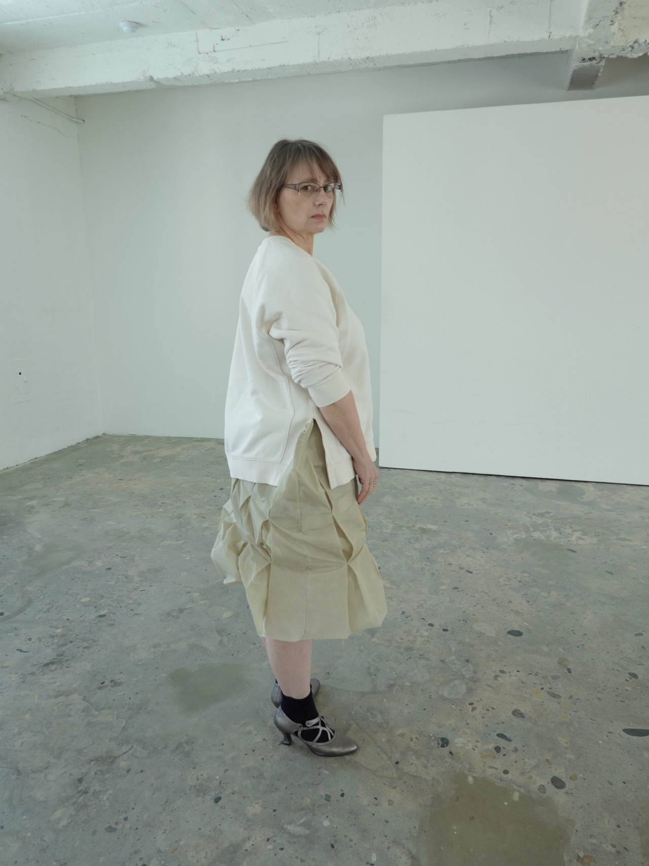Harmony, three years into her daily routine, wears the STTS skirt. 