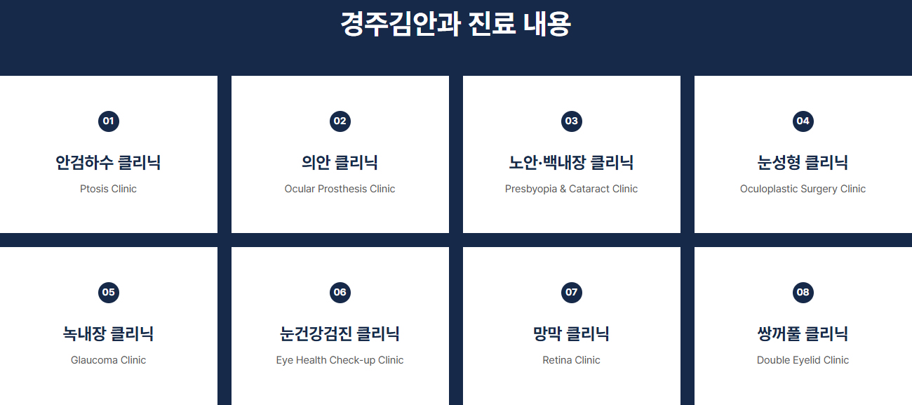 경주김안과 진료 내용