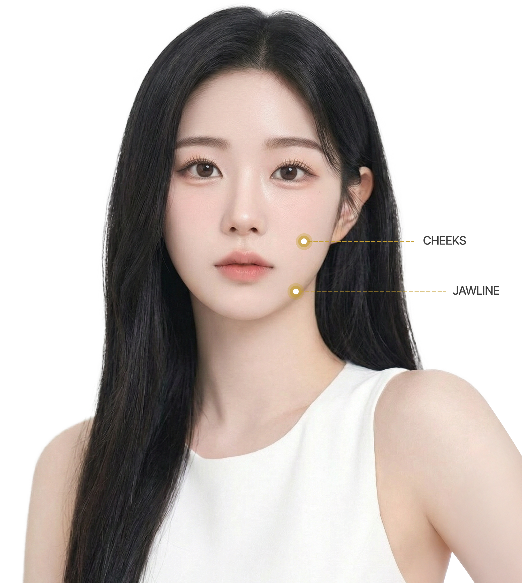 The model images shown are AI-generated for illustrative purposes only and do not represent actual clinical results