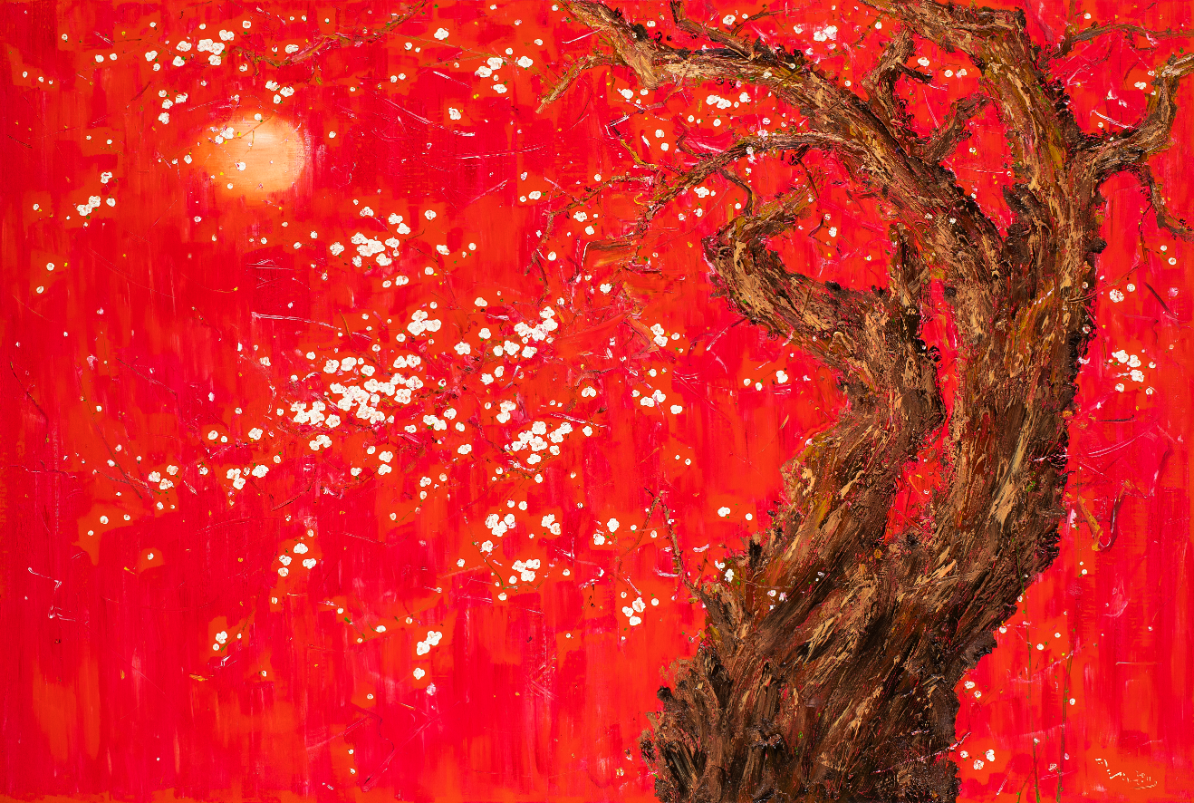 송필용, 달빛 매화 2011 oil on canvas 130.3x194cm
