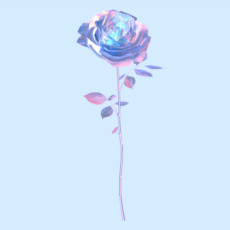 [3D프랍] 크리스탈 장미 (cvcr작가)