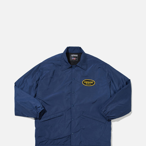 Oval Logo Coach Jacket / Navy : HIDEANDRIDE INTL