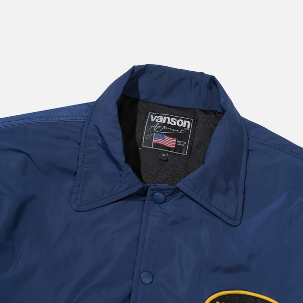 Oval Logo Coach Jacket / Navy : HIDEANDRIDE INTL