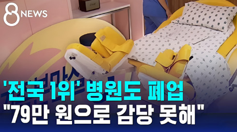 병원마케팅 경영 위기 경고 이미지 - 신규 환자 감소와 운영비 상승으로 병원 폐업 리스크가 커지는 현실 속 안정적인 환자 유입 전략의 중요성을 보여주는 이미지
