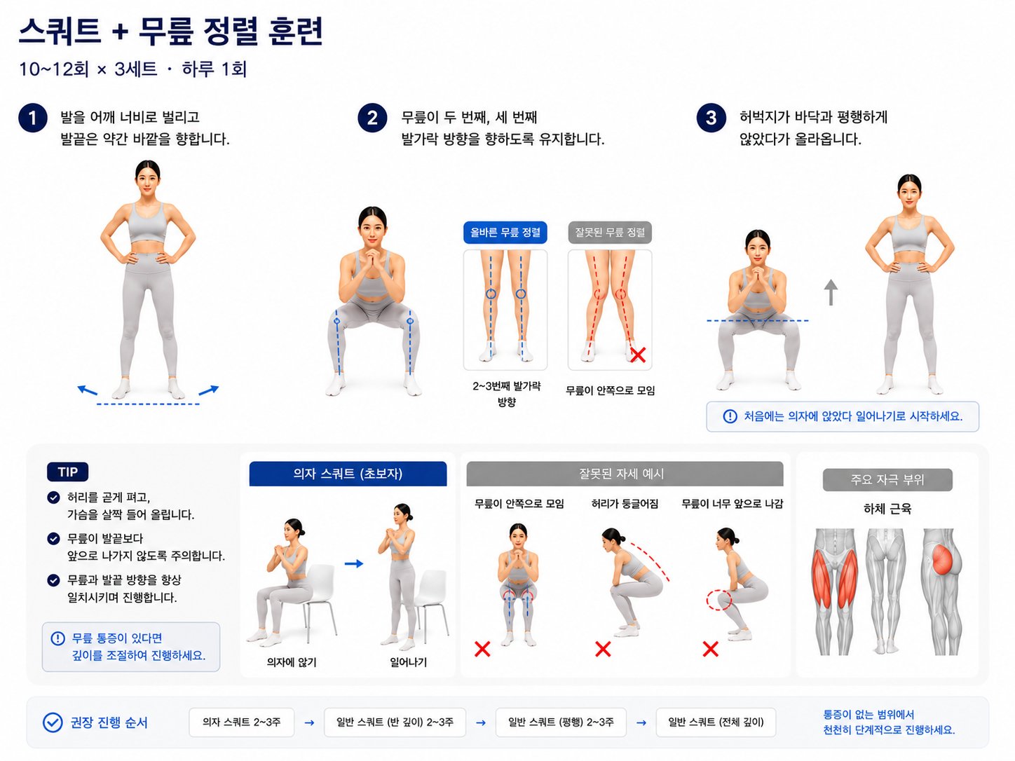 스쿼트 무릎 정렬 훈련