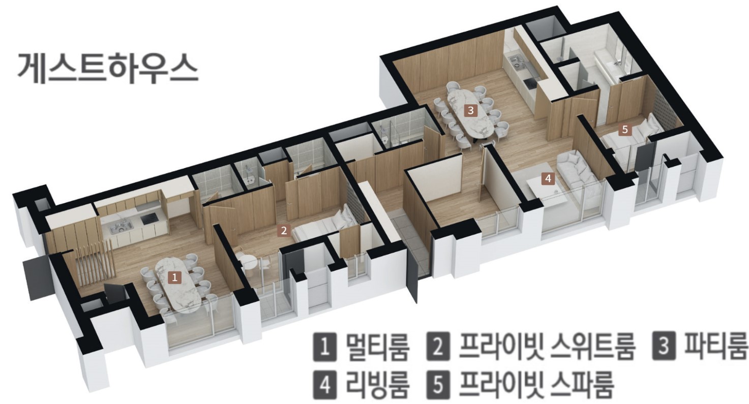 게스트하우스 멀티룸, 프라이빗 스위트룸, 파티룸, 리빙룸, 프라이빗 스파룸