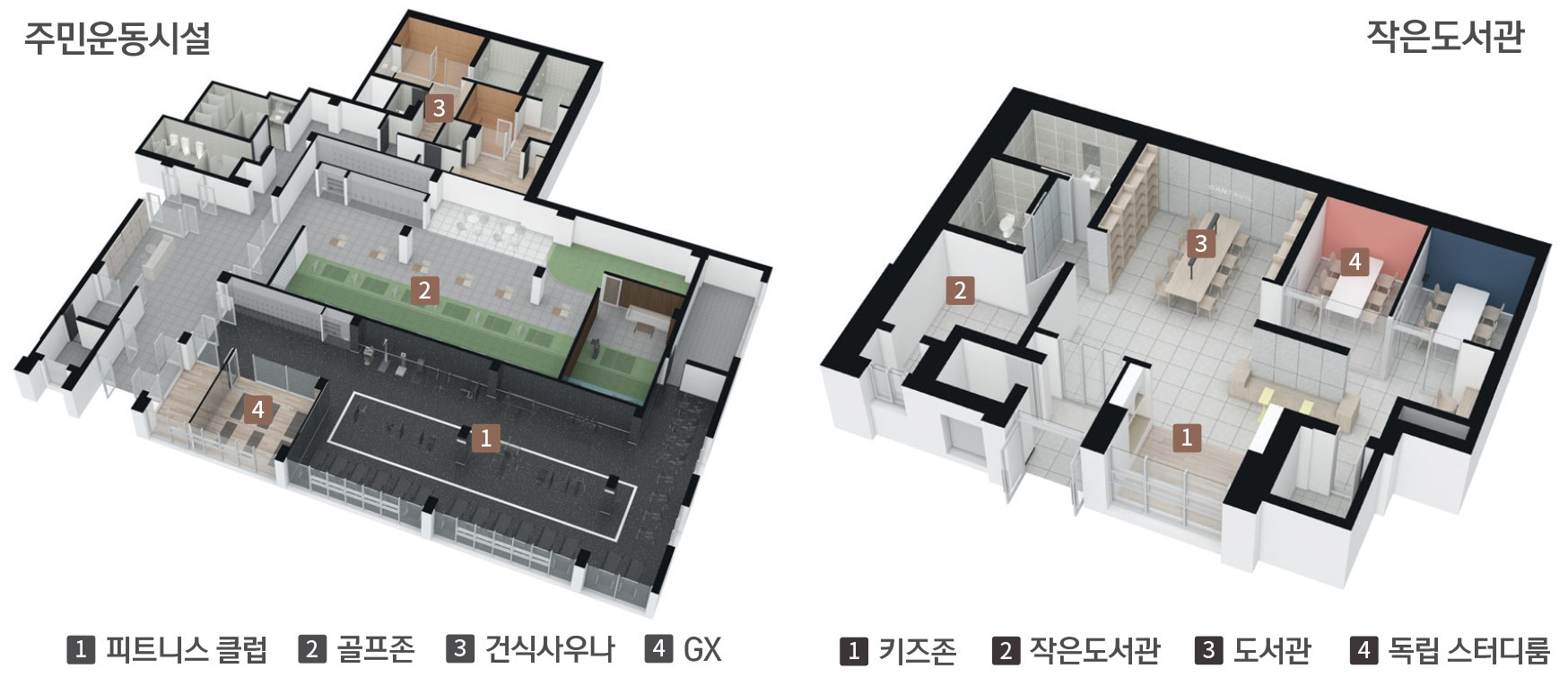커뮤니티 : 주민운동시설, 작은도서관