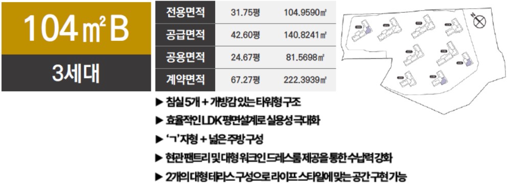 104㎡B 3세대 플랜 및 위치도
