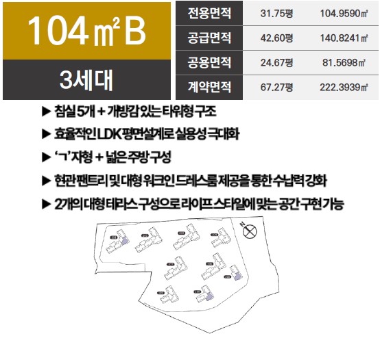 104㎡B 3세대 플랜 및 위치도