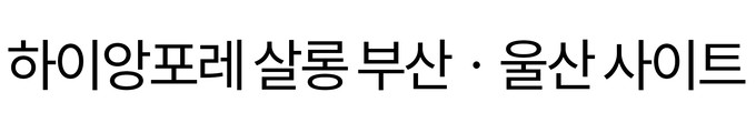 하이앙포레 부산ㆍ울산지사