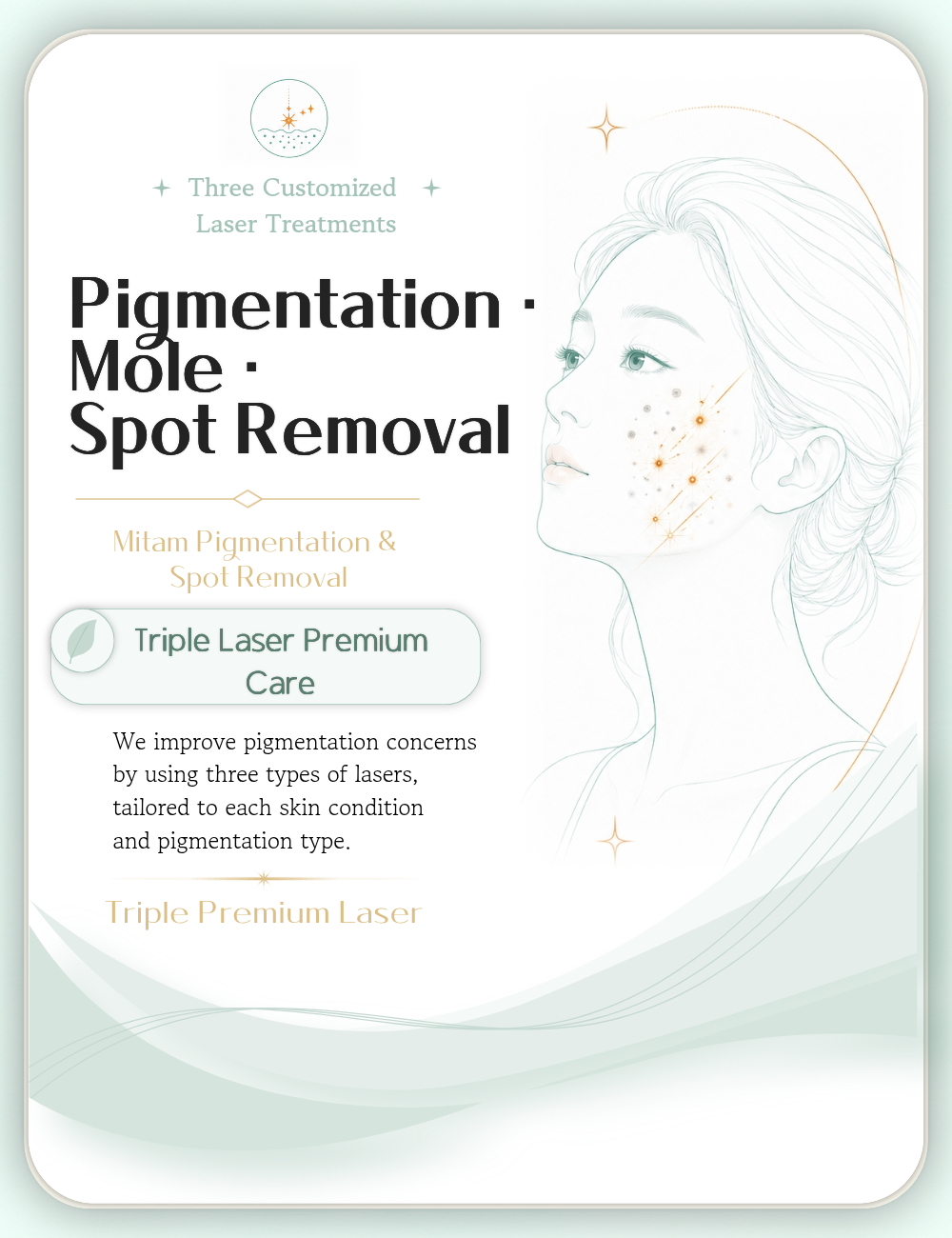 Representative image for pigmentation, mole, and spot removal