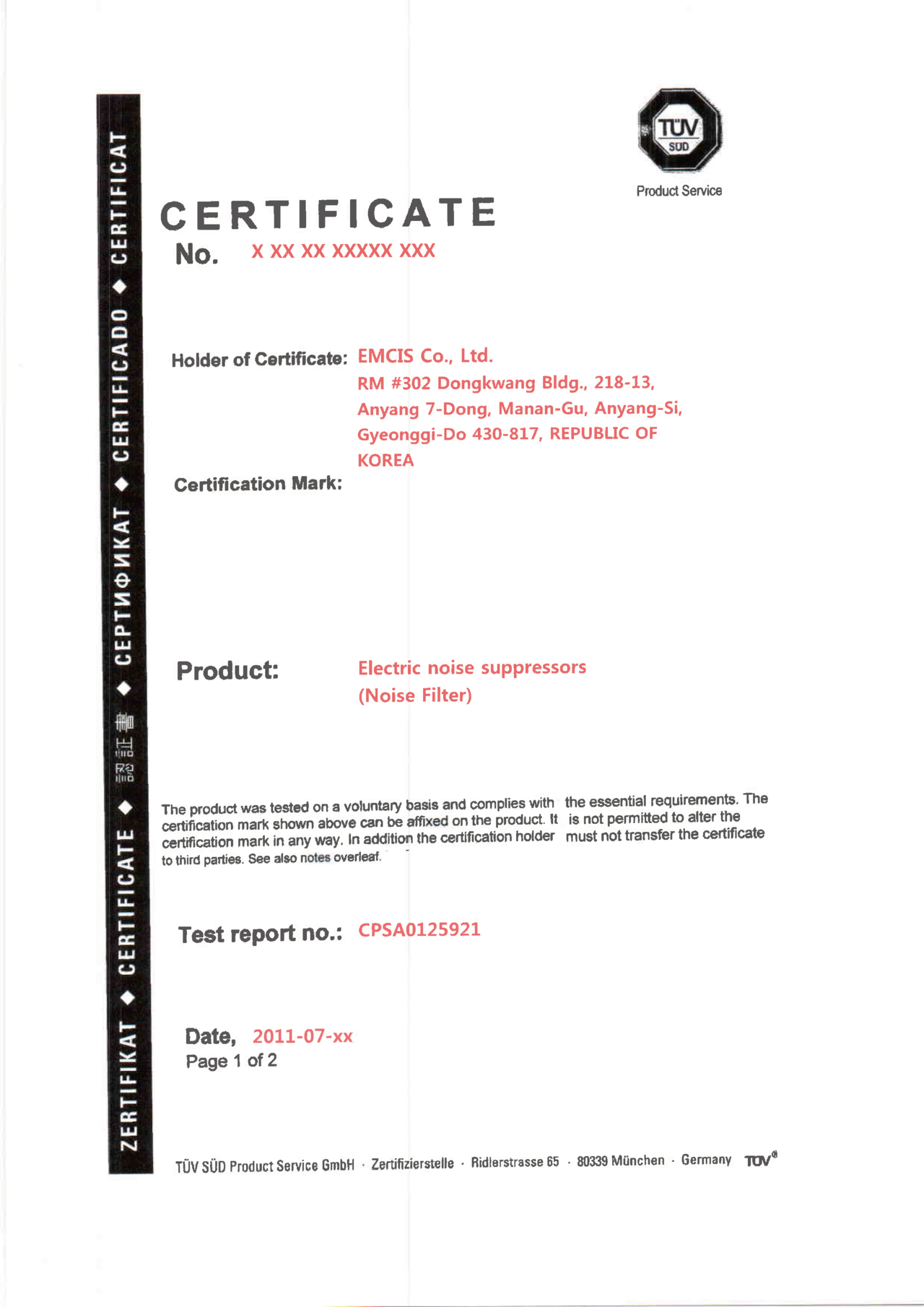 CERITIFICATE