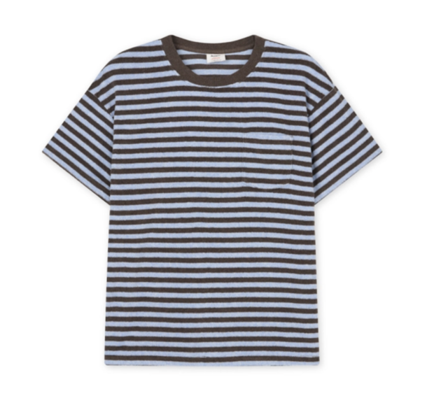 Terry Border Tee (Blue-brown)</br>Price - 59,000