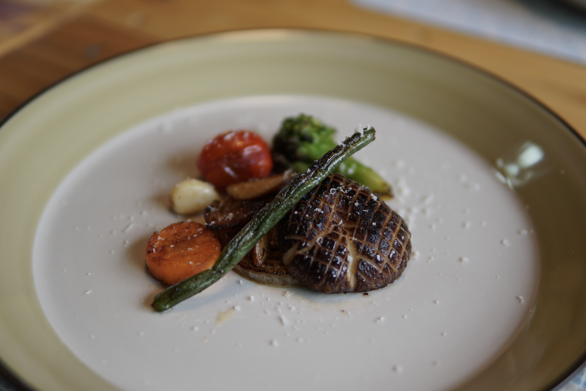A Collection of Grilled Shiitake Mushrooms and Vegetables