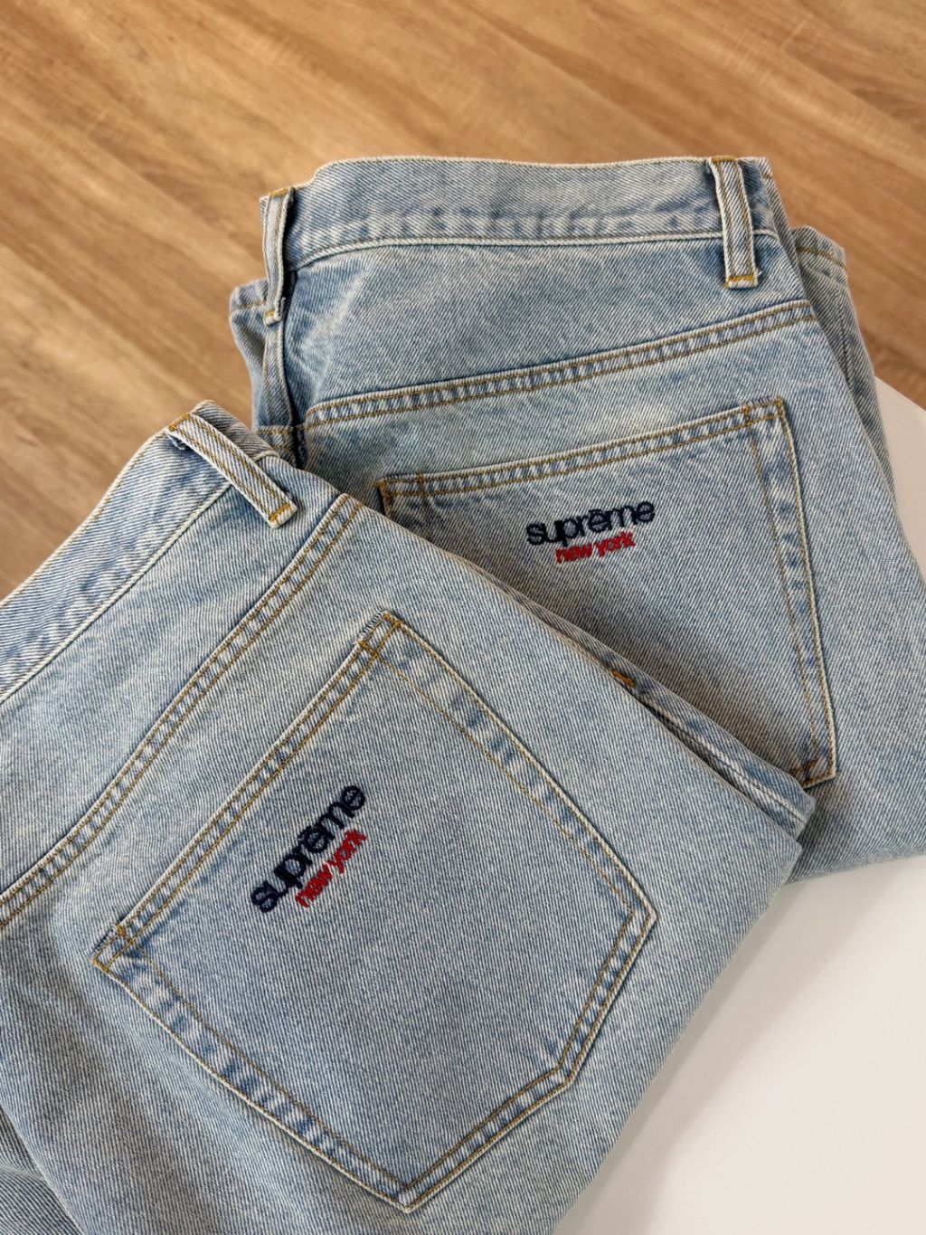 34] Supreme Baggy Denim Short Light Washed Indigo : EDDYBRO HOUSE