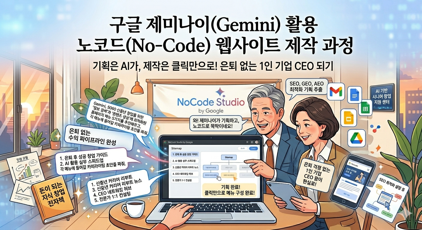 구글 제미나이 활용 노코드(No-Code) 웹사이트 제작 과정