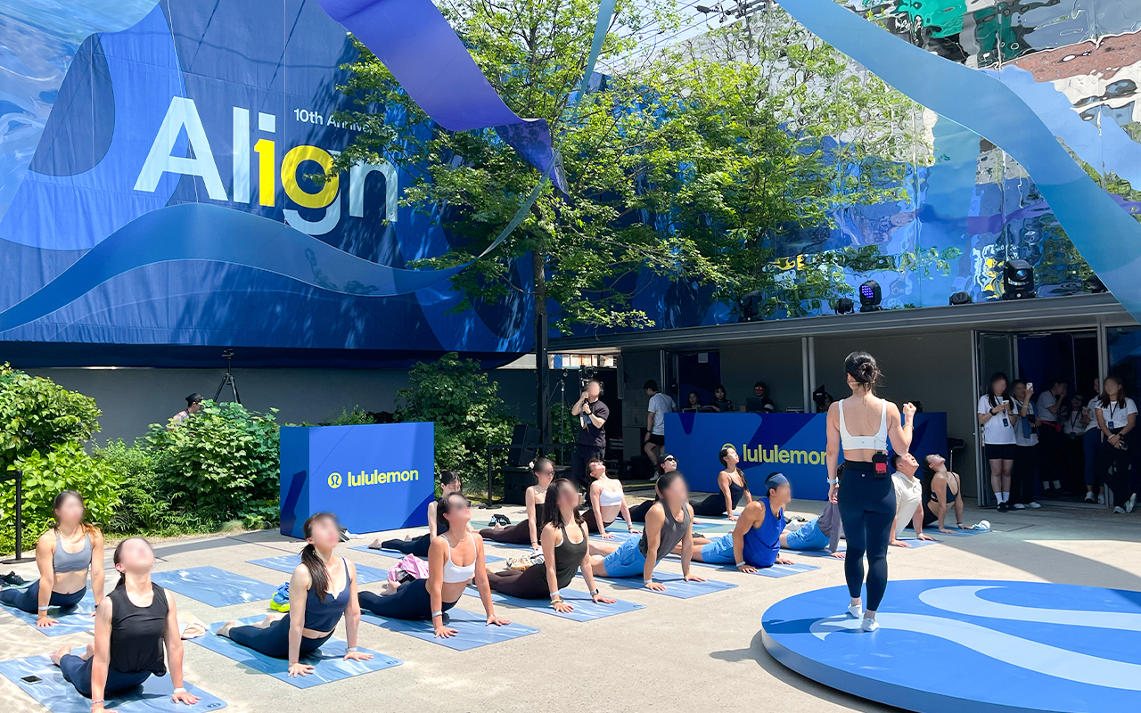 lululemon Align 10주년 기념 팝업 