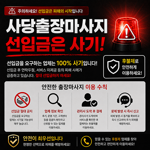 사당출장마사지 선입금은 사기