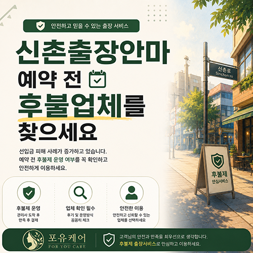 신촌출장안마 예약 전 후불업체를 찾으세요