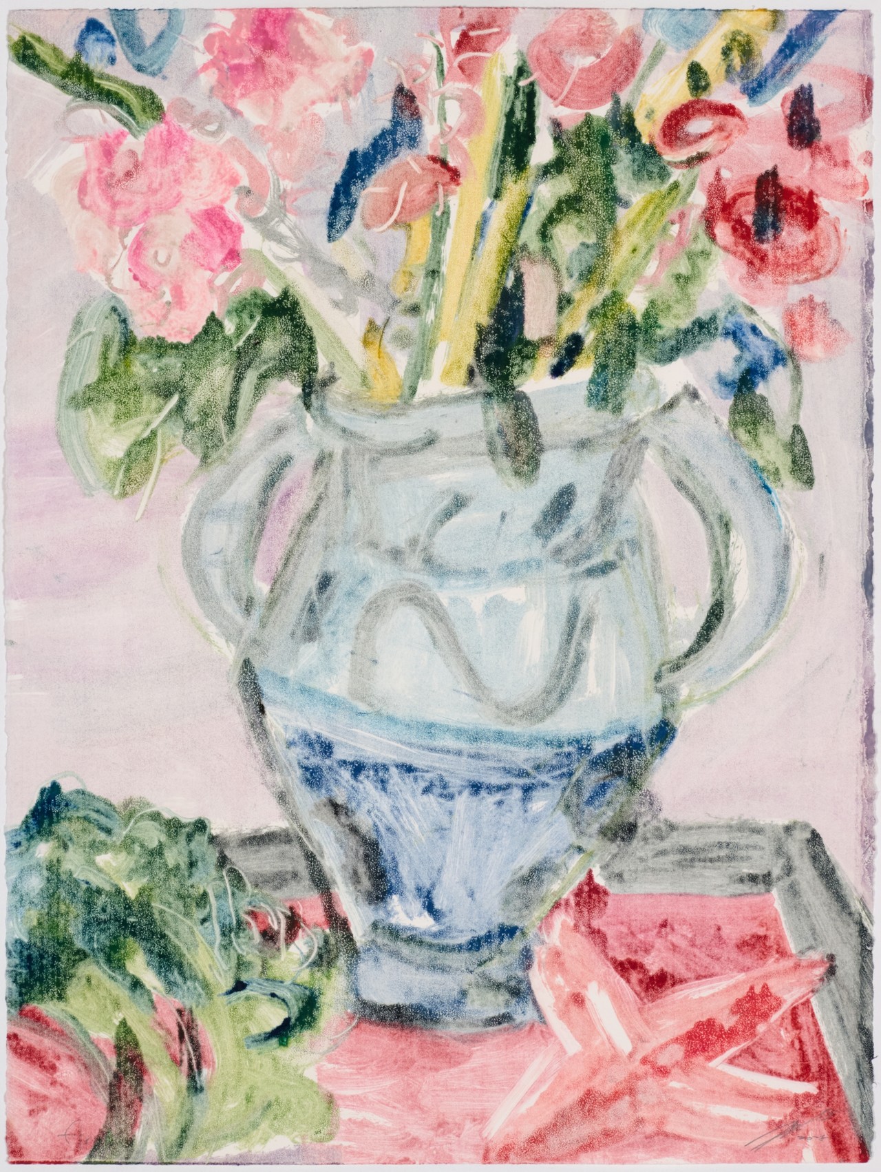  〈Flower #28〉, 2025<BR>76x57cm, Monotype on cotton paper