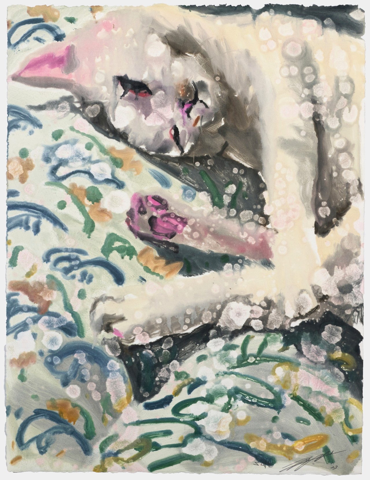 〈Salt〉, 2023,<BR>66x50.5cm, Monotype on cotton paper<BR>(BFK Rives White)