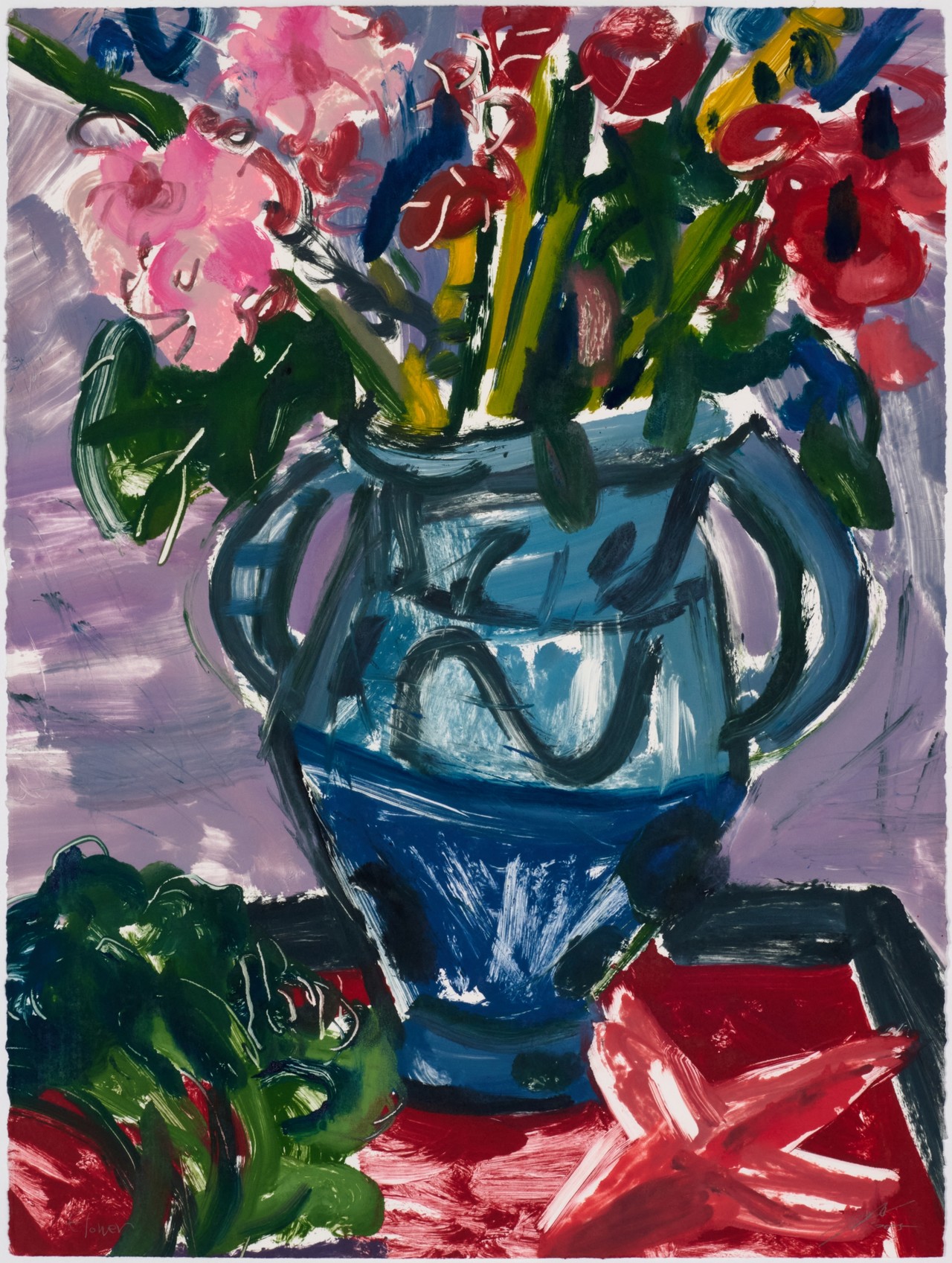  〈Flower #25〉, 2025<BR>76x57cm, Monotype on cotton paper